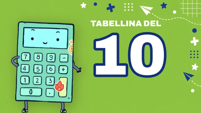 Copertina della tabellina del 10 con CalcOlettore